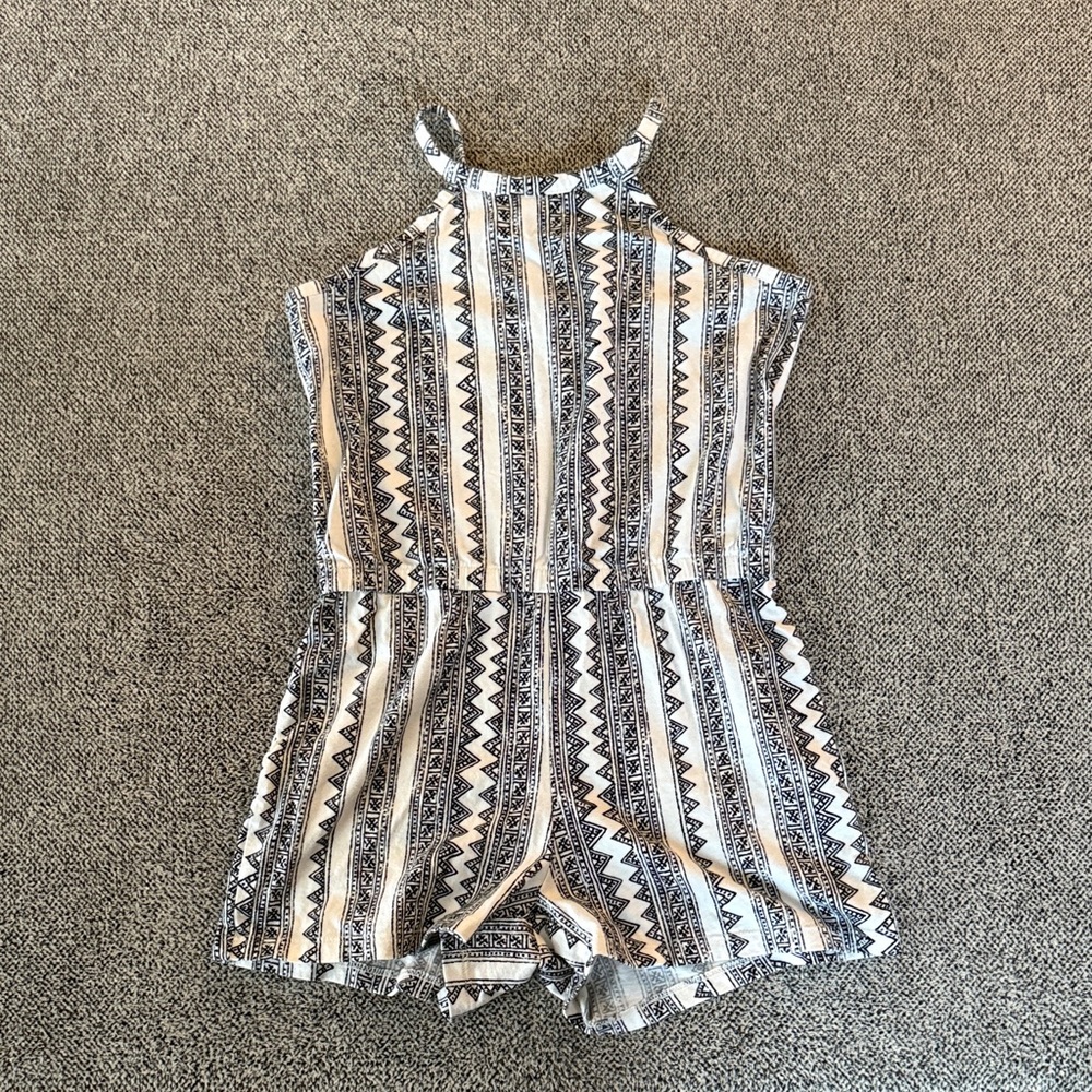 Old Navy Black and White Patterned Kids Romper